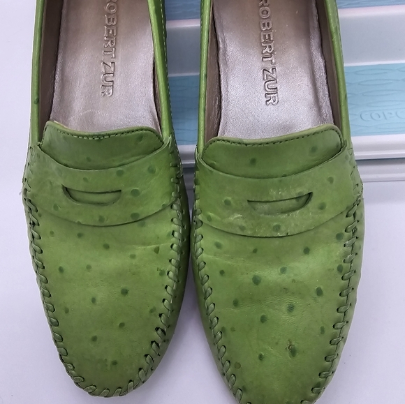 Robert Zur Petra True Glove Loafer Driving Moccasin 8.5 aaaa 4a  Kiwi - Picture 9 of 11